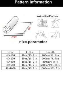 1 Roll (40*200cm) Thick Transparent Wall Protective Film, Waterproof, Mildew-Proof, Anti-Fouling, Suitable For Living Room, Bedroom, Kitchen, Dining Table Surfaces, Self-Adhesive, Removable, Cuttable - A - View 10