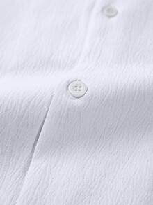 男士两件套 - 亚麻衬衫和抽绳长裤套装 | 轻盈透气休闲长袖沙滩度假套装 | 婚礼派对假日服装 | 送给丈夫、父亲的礼物，秋季服装，舒适套装 - 白色 - 查看 7