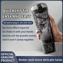 Electric Protein Shaker Bottle, Blender For Protein Powder, One-Touch Mixing, Leak-Proof & Portable, Powerful 10-Second Fast Dissolution No Clumping, LCD Level Adjustment + Detachable All-In-One Body, Fitness & Coffee 2-In-1, 700ml Large Capacity, USB Rechargeable (1300mAh) High-Capacity Lithium Battery, Essential For Outdoor Fitness