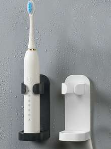 2pcs Electric Toothbrush Holder Wall Mounted Bracket For Household Storage Toothbrush Storage Rack Toothbrush Holder Shaver Holder. - Multicolor - View 4