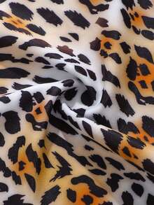 8pcs/Set Women's Seamless Leopard Print & Solid Color Wavy Trim Comfortable Smooth Fabric Triangle Panties - Multicolor - View 9