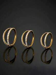 1pc Double Cartilage Nose Ring Stainless Steel Septum Ring Cochlear Piercing Jewelry Septum Ring Cartilage Earring Helix Tragus Gold Silver 18G 16G 8mm 10mm Women's Daily/Travel/Party/Dance Wear, Mother's Day, Valentine's Day, Christmas, Birthday Jewelry Gift - Double Cartilage Earrings - View 5