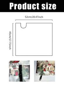 45*52厘米圣诞复古雪景马车图案邮箱罩，装饰性邮箱罩，冬季假日农舍花园户外装饰 - 彩色 - 查看 13