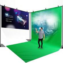 19x6.5ft Backdrop Stand With 300° Rotatable Connector & Double Crossbar - Adjustable Background Support System, 6 Clamps, 3 Waterbags, Carry Bag For Photography, Weddings, Events - 黑色 - 查看 6