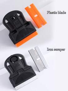 Mini Shaver Scraper Tool Nail Art Stamping Scraper Replaceable Scraper Blade Nail Printing Template Tool For French Manicure Home DIY Nail Art Salon - Multicolor - View 9