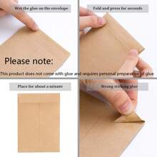 100/200个信封空白牛皮纸棕色种子袋种子袋储物袋，圣诞节情人节