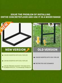 [Metal Garden Arch, Climbing Plants] 2 Sizes Metal Garden Arch - Wedding & Event Decoration, Garden Trellis For Climbing Plants, ,Bridal Party Decoration Wide Arbor, (Without Base/With Base),Assemble Freely - 1 Pack - Upgraded black & base - 查看 8