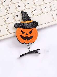 6 件万圣节发夹、南瓜、鬼、骷髅头饰、派对用品、节日装饰、小礼物、爪夹、发夹、发夹、发夹、发饰 - 彩色 - 查看 3