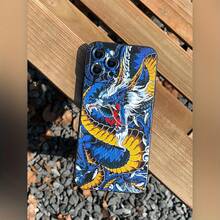 Funda protectora de teléfono anti-caída de cobertura completa negra mate de anime dragón para Apple 15/14/13/12/11/7/8/7plus/8plus/XSMAX/XS/X/XR - Mezcla de colores - Ver 4
