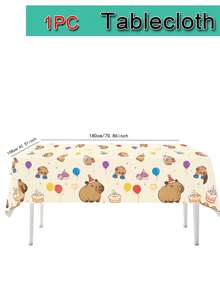 10 PCS Capybara Birthday Party Decorations, Capybara Themed Party Tableware, Including 7 "/9" Plates, 9 OZ Cups, Napkins, Suitable For Birthday Parties, Friends Dinner, Barbecue, Outdoor Picnic,Shower - Multicolor - View 14