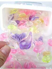 5-In-1 Laundry Detergent Capsules, Fragrance Beads, Fabric Softener, Concentrated Laundry Liquid, Laundry Pearls, Deep Cleaning Stain Removal Laundry Pearls, Long-Lasting Fragrance, Lint Removal, 50pcs 3-In-1 Cherry Blossom Laundry Detergent Capsules, Powerful Cleaning, Softening, Stain Removal Laundry Balls (Random Old/New Version)