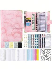 预算活页夹，A6预算计划笔记本，带现金拉链信封，内含12张预算卡和现金信封，用于管理预算和储蓄的预算活页夹 - A6 - 查看 1