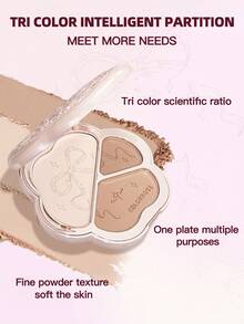 COLORROSE 哑光珠光粉轮廓调色板，轻盈、光滑、天鹅绒般的质地，带镜子，瘦脸鼻，自然渐变，古铜色轮廓和荧光笔一体式调色板 - CR727 - 查看 8