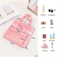 New Makeup Bag Organizer, Small Portable Handheld Toiletry Bag, Multi-Function Mesh Pouch Wholesale,Pouch,Makeup Pouch,Travel Essential - Multicolor - View 6