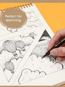 Mobee Super Black German Ink Pigment Liner Pen, 3/6/12 Pcs Fine Tip Pen Set, Metal Clip, German Ink, High-Quality Fine Tip Marker Pen, Water-Based Liner Pen, Master-Level Fine Art Drawing - màu đen - Xem 8