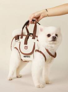 PETSIN Cute Dog Backpack - Portable, Breathable Traction Backpack With Adjustable Straps For Cats And Dogs, Crossbody Or Shoulder Carry, Pet Supplies | Stylish Dog Gear