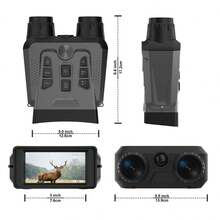 4K Night Vision Goggles Binoculars With LCD Screen 4K Night Vision Binoculars For Adults, Dual Night Vision Modes Binoculars With 4000mAh Battery, 64GB SD Card Included For Adventure And Surveillance,Tracking Up To 500 Meters