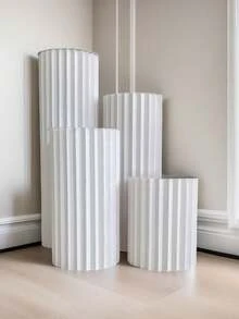 加固圆柱形设计，耐用婚礼薄纱派对用品，生日快乐，生日装饰，感恩节，圣诞节，婚礼，派对，可折叠纸板展示柱，白色底座，多功能甜品桌底座，可折叠柱架，生日派对背景，场景自由组合，方便收纳，单身派对，万圣节装饰，圣诞节装饰，小礼物 - 彩色 - 查看 2