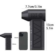 Ventilador pequeño portátil, turbo violento, soplador de polvo, manual, 110000 RPM a alta velocidad, se puede usar para eliminar el polvo, soplar nieve, soplar carbón, barbacoa, encender carbón, uso al aire libre multifuncional, adecuado para computadoras y accesorios, secadores de pelo