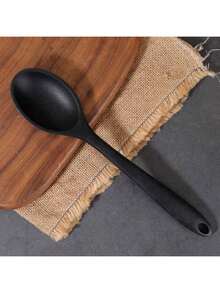 11 英寸硅胶烹饪勺 | 长柄搅拌勺 | 大号不粘厨房勺，用于混合、搅拌、涂油和盛菜 | 耐用、易清洁的烘焙工具 - 彩色 - 查看 7