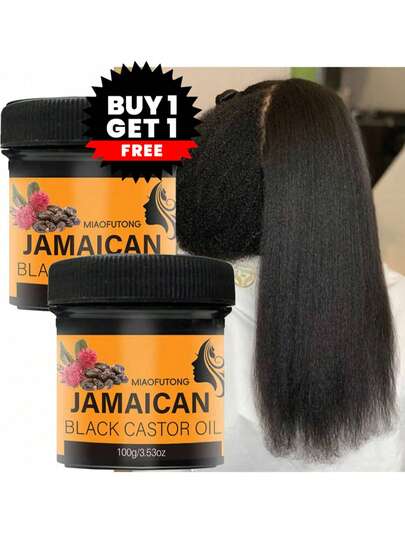 Buy One Get One Free, Jamaican Black Castor Oil Hair Care - Pure Cold Pressed, Moisturizing And Nourishing The Scalp And Hair Roots, Making Hair Thicker, Stronger, And Healthier, Suitable For All Hair Types