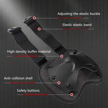 2件/4件套户外运动防护装备，摩托车护膝护肘套装，真人CS骑行滑轮防护装备套装，适用于骑行、登山、攀岩、滑雪、滑冰、室内运动及各种战术比赛