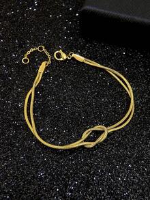 1件打结脚链，优雅打结图案，经典脚饰，永不过时的配饰 - 繩結腳鍊 - 查看 4