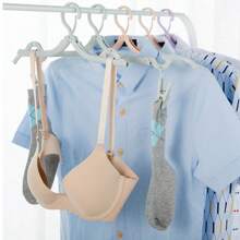 1/10/20/30 قطعة شماعة ملابس قابلة للطي وحمل محمولة باللون الأزرق الفاتح، مناسبة للسفر، رف تجفيف مانع للانزلاق، مثالية للسفر