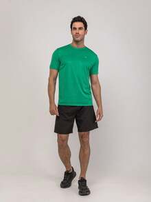 FITNATION Men's Fitness Gym T-Shirt In DRYFIT Fabric That Dries Sweat Quickly - 綠色 - 查看 4