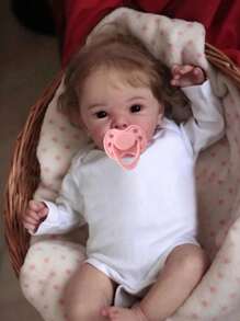 18 Inch 3D Skin With Visible Veins 45 CM Reborn Baby Doll Toy For Girl Vinyl Limbs Cloth Body Lifelike Kid Play House Toy