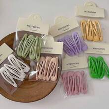Hair Clip Hair Clips  Hair AccessoriesHair Clips Cream Star Hair Clips Barrettes Hairpin-5pcs-Light Green - 預設 - 查看 2