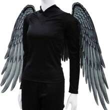 1 pieza Alas de ángel de tela no tejida gruesa y premium, adecuadas para que hombres y mujeres decoren sus alas, accesorio de disfraz para fiesta de Halloween