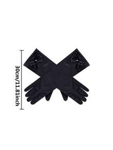 1 Pair, Ice Princess Costume Gloves, Party Accessories, Blue, Pink, 9 Colors Available, Cosplay Role Play Gloves Decor - Multicolor - View 12