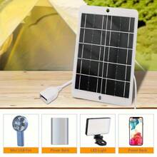 1 Portable Solar Panel 5V Outdoor Solar Charger With USB Voltage Stabilization, Compatible With Mobile Power Supply, Mobile Phone, Flashlight, Fan, Camping Household Lightweight Spare Battery Charger.