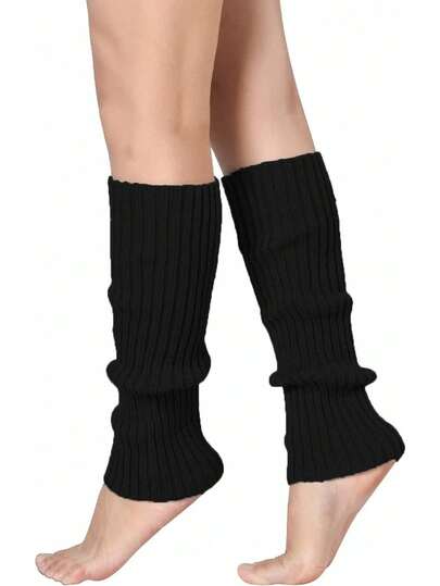Women's 80s Ribbed Knit Leg Warmers , Ideal For Dance, Yoga, Sports, Cosplay & Costume Parties, Y2k, Cozy