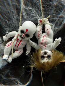 1/2 Pieces Halloween Decoration Hanging Ghost Doll, Decorative Art Style, Halloween Christmas Bar Ghost Courtyard Horror Prop Decoration Hanging Decoration Doll, Horror Themed Strange Holiday Decoration, Non Electric, Other Materials - Halloween Accessories Home Decor Room Decor