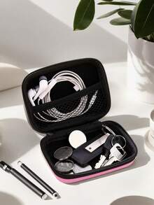 Túi đựng đồ chữ cái A-Z màu hồng EVA, in họa tiết hoa hồng trắng, lý tưởng để đựng dây cáp du lịch, dây USB, phụ kiện điện tử, tai nghe lễ hội âm nhạc và đồ dùng công nghệ khi đi du lịch, đi làm, đi học, ở ký túc xá. Món quà tuyệt vời cho Ngày Nhà giáo. - Nhiều màu - Xem 7