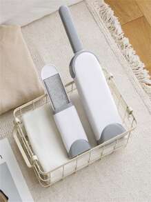 1pc Anti-Static Pet Depilation Brush, Clothes Depilation Brush, Available In Different Sized, Reusable Electrostatic Cleaning Brush, Electrostatic Dust Collector, Home & Travel Use Hair Removal, Suitable For Clothing, Pets, Fashionable And Simple Style, Available Colors: Grey/White, Blue/White (Please Refer To The Video For Disassembly And Cleaning Methods, Not Suitable For Cleaning Wet Hair) - Multicolor - View 6