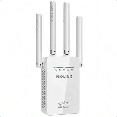 Repetidor Wifi 2800m 4 Antenas Amplificador Extensor De Sinal Bivolt Pix Link Rzn Mix