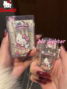 Sanrio 1个装透明烟盒香烟收纳可爱卡通烟盒三丽鸥创意个性收纳20支粗香烟