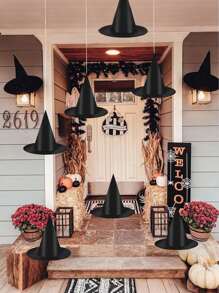 12pcs Witch Hats Halloween Decor Accessories Thickened Bulk Halloween Decorations Outdoor Indoor Decor For Home Porch Yard Ceiling Spooky Halloween Party Ornaments Good Halloween Stuff Essential Halloween Props Good Halloween Gifts Halloween Room Decor Halloween Decor Home Halloween Party Gift
