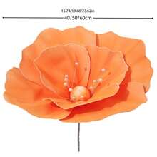1 Pc Artificial Flower Poppy PE Big Flower For Home Decoration Wedding Guide Photography Props - Multicolor - View 10