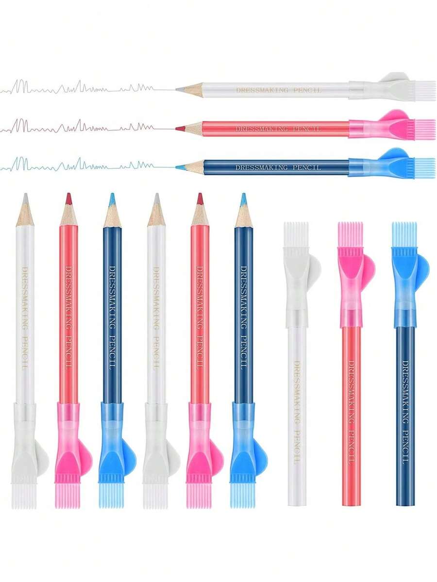 白色记号笔，适用于标记、铅笔、缝纫、编织用品；缝纫用品；缝纫工具；缝纫标记工具 - 彩色 - 查看 1