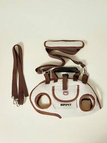 PETSIN Cute Dog Backpack - Portable, Breathable Traction Backpack With Adjustable Straps For Cats And Dogs, Crossbody Or Shoulder Carry, Pet Supplies | Stylish Dog Gear