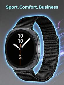 Galaxy Watch 8 40mm 44mm/Classic 46mm 與 Galaxy Watch Ultra 47mm (2024/2025) 金屬錶帶，磁吸米蘭尼斯環形錶帶，適合女性與男性 - With Galaxy Watch 8/8 Classic - 查看 2