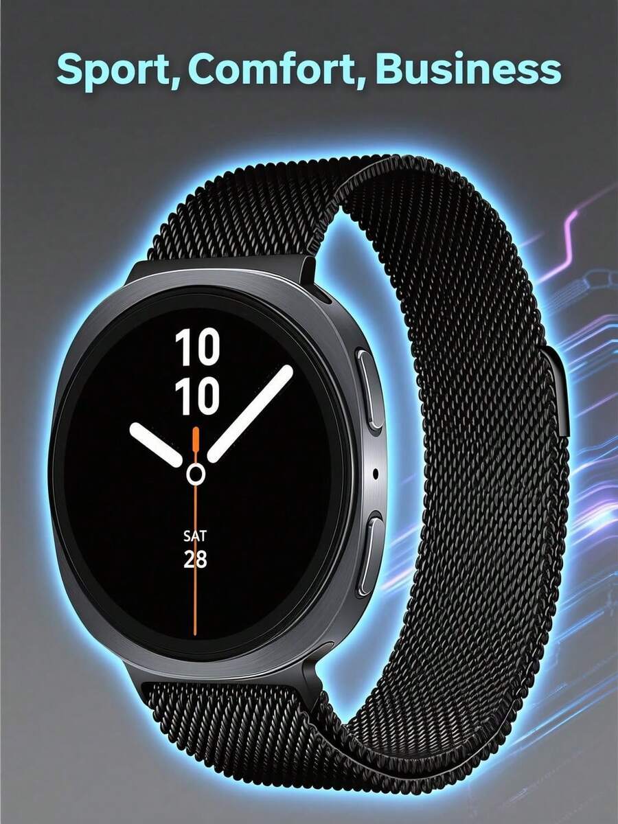 Galaxy Watch 8 40mm 44mm/Classic 46mm 與 Galaxy Watch Ultra 47mm (2024/2025) 金屬錶帶，磁吸米蘭尼斯環形錶帶，適合女性與男性