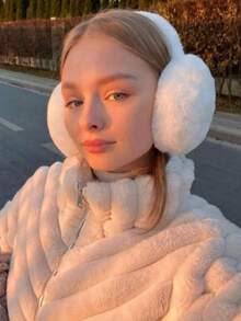 2PCS/1pc Unisex Solid Color Earmuffs - Soft Plush Ear Warmer,Snowy Women Earmuffs , Foldable Ear Muffs, Women Cute Ear Covers Adjustable Headband With Fuzzy Thermal Lined Comfortable Coldproof Earmuffs For Winter Outdoor,Taking Photos At A Party,Outdoor Earmuffs.Winter Accessories Fall - B - View 15
