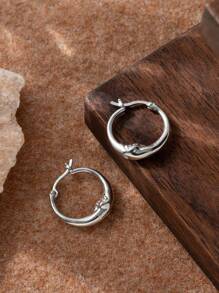 1 对时尚独特月亮形精致复古耳环，适合女士约会派对婚礼订婚珠宝配饰装饰情人节礼物、妈妈、母亲、母亲节、礼物 - 金黃色 - 查看 5