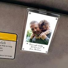 个性化老爸汽车遮阳板夹（1个装），可定制照片，父亲节汽车遮阳板夹，送给爸爸的礼物，送给新爸爸的礼物，送给丈夫的汽车遮阳板夹，老爸汽车配件，多功能，装饰性强，可重复使用，精致，高品质，色彩丰富，时尚现代，可定制，个性化，独特，送给她、男朋友、爸爸、妈妈、家人的理想礼物，办公室装饰，优雅生活，旅行收纳 - 彩色 - 查看 7