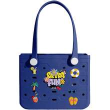 Multi-Size Rubber Women's Beach Bag, EVA Waterproof And Durable Shoulder Tote Bag, Fashionable And Casual, A Lightweight Handbag And Shopping Bag With Multiple Colors Available, Suitable For Beach, Swimming Pool, Vacation Travel - Large/Medium/Small - 彩色 - 查看 16